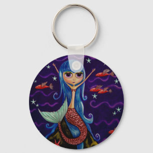 Flying Fish Mermaid Keychain