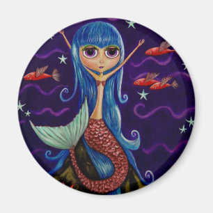 Flying Fish Mermaid Magnet