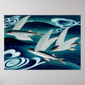 Flying Fish Ono Bakufu Circa 1938 Poster