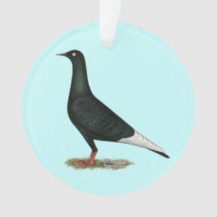 Flying Flight Black Pigeon Ornament