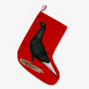 Flying Flight Black Pigeon Small Christmas Stocking