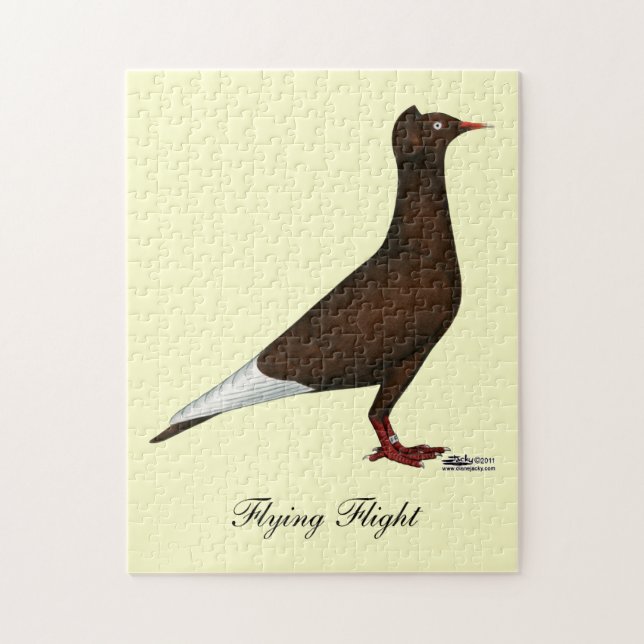 Flying Flight Cap Pigeon Jigsaw Puzzle (Vertical)