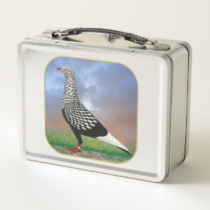 Flying Flight Pigeon and Clouds Metal Lunch Box