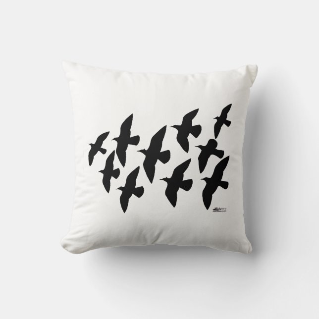 Flying Flight Pigeons Cushion (Front)