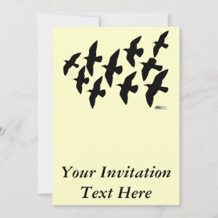 Flying Flight Pigeons Invitation