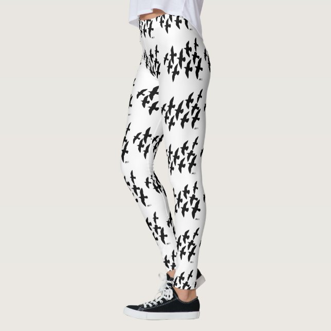 Flying Flight Pigeons Leggings (Left)