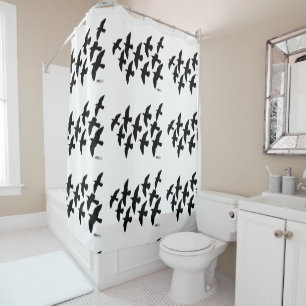 Flying Flight Pigeons Shower Curtain