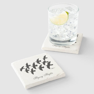 Flying Flight Pigeons Stone Coaster