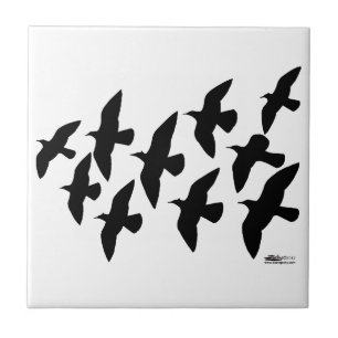 Flying Flight Pigeons Tile