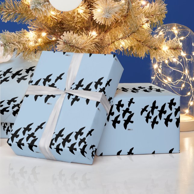 Flying Flight Pigeons Wrapping Paper (Holidays)
