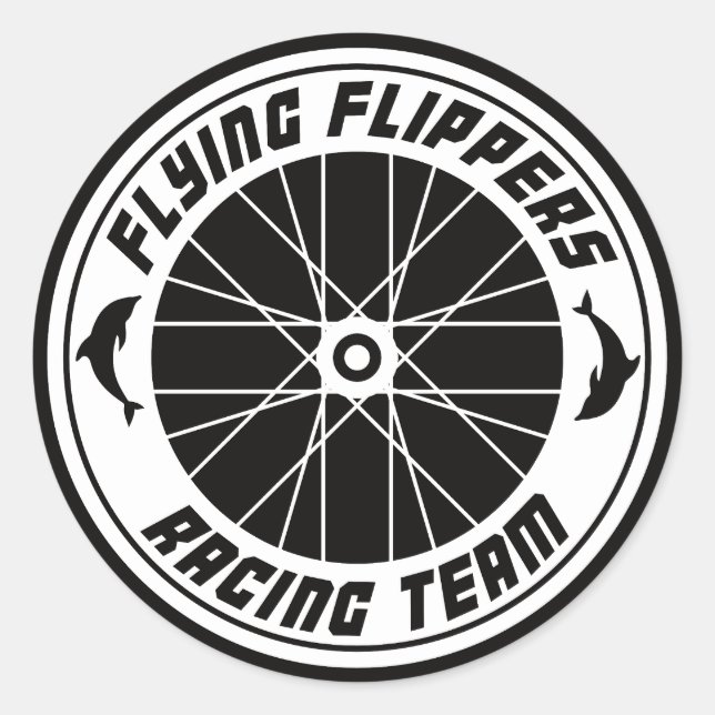 Flying Flippers Racing - Aufkleber Rund Classic Round Sticker (Front)