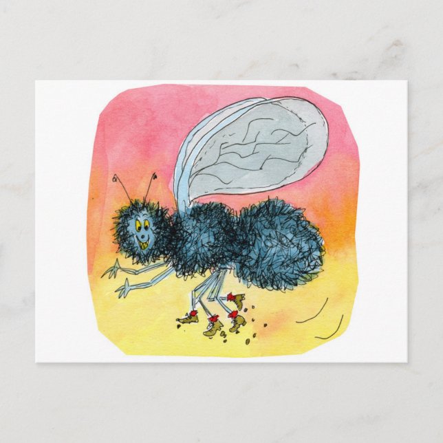 Flying Fly Postcard (Front)