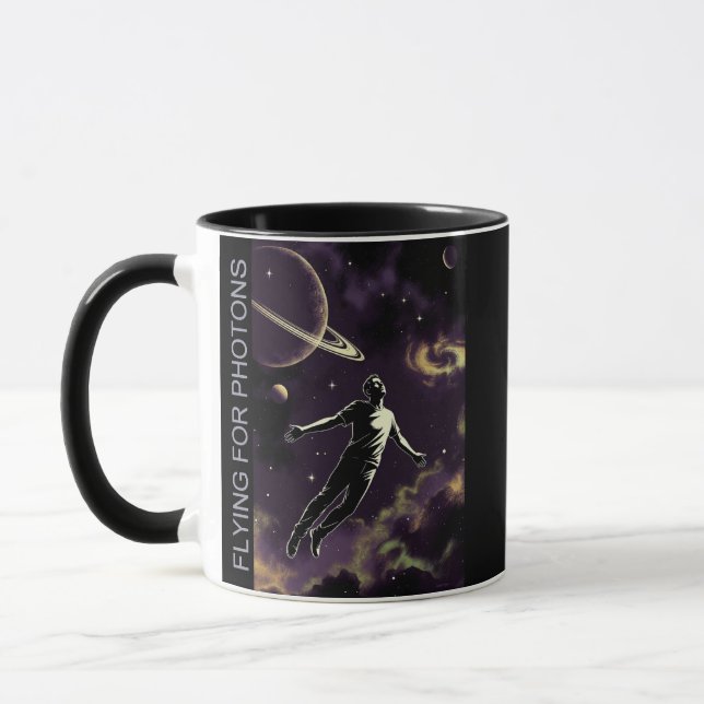 Flying For Photons w title right hand combo mug  (Left)