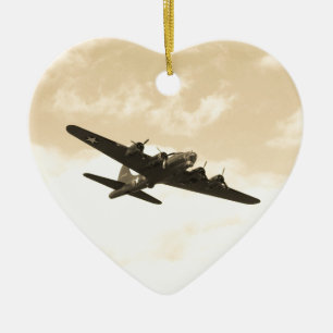 Flying Fortress In Flight Ceramic Ornament