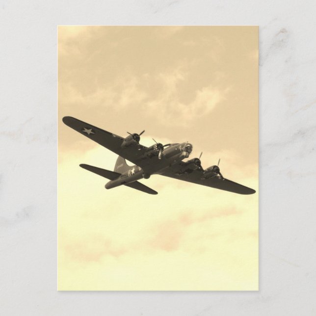 Flying Fortress In Flight Postcard (Front)