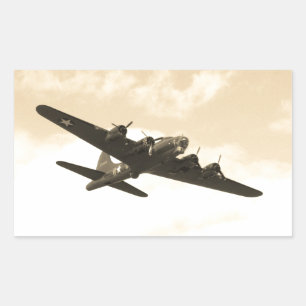Flying Fortress In Flight Rectangular Sticker