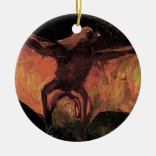 Flying Fox Bat by Vincent van Gogh Ceramic Ornament