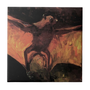 Flying Fox Bat by Vincent van Gogh Ceramic Tile