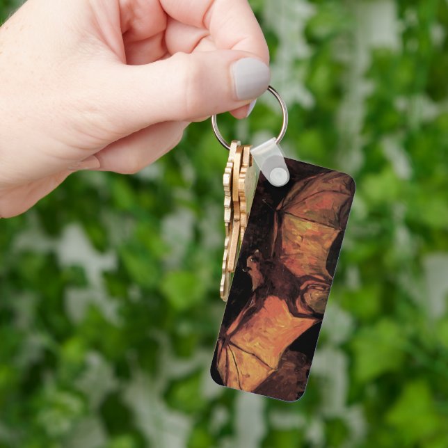 Flying Fox Bat by Vincent van Gogh Key Ring (Hand)