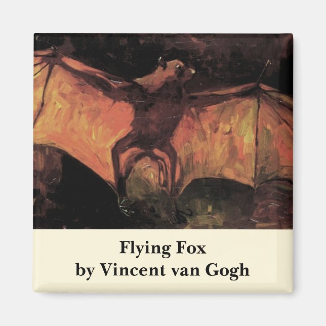 Flying Fox Bat by Vincent van Gogh Magnet (Front)
