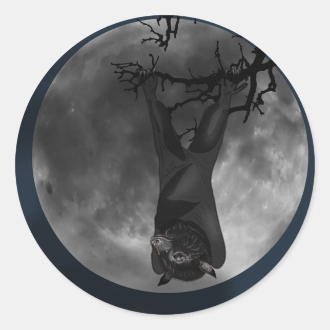Flying Fox Bat Classic Round Sticker (Front)