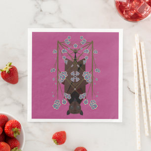 Flying Fox Boysenberry Paper Napkins