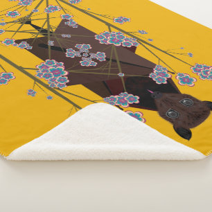 Flying Fox Mustard Sherpa Blanket (3 Sizes)