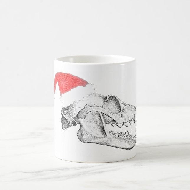 Flying fox skull, Christmas, Coffee mug (Center)