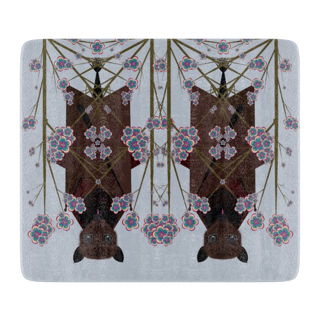 Flying Fox Sky Blue Glass Cutting Board (Front)