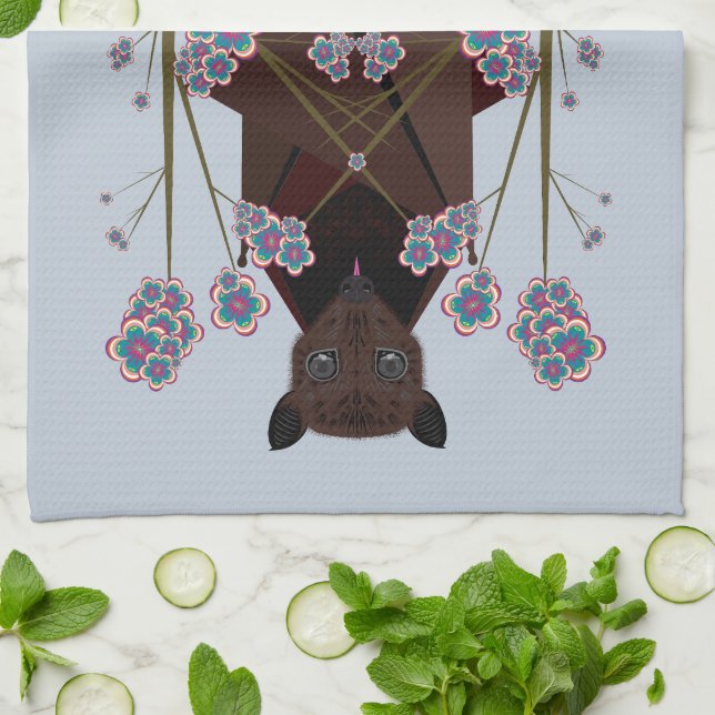 Flying Fox Sky Blue Kitchen Towel (Folded)