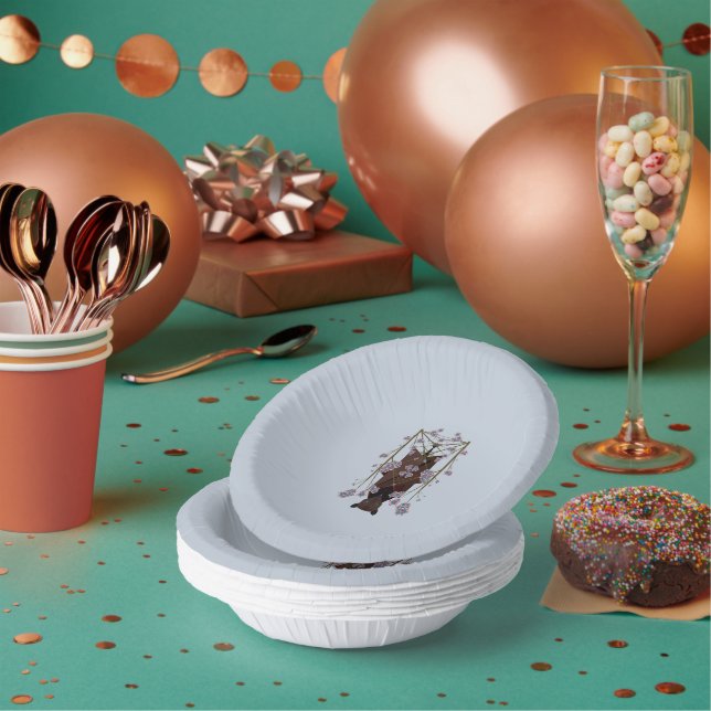 Flying Fox Sky Blue Paper Bowls Paper Plate (Multi)