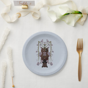 Flying Fox Sky Blue Paper Plates 7"