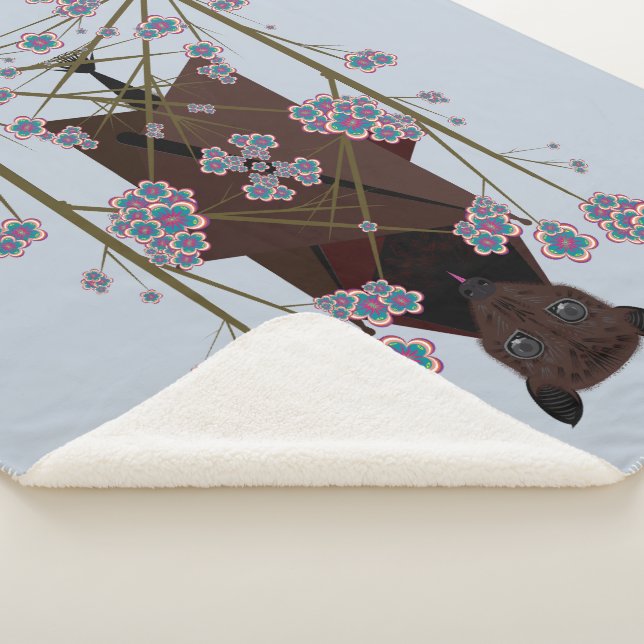 Flying Fox Sky Blue Sherpa Blanket (3 Sizes) (3/4)