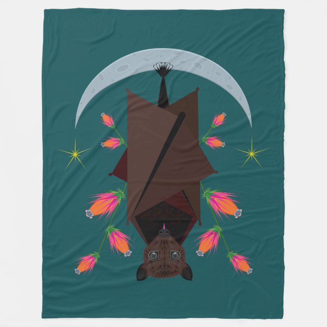Flying Fox Teal Fleece Blanket (3 Sizes) (Front)