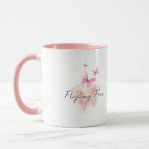 Flying Free 11 oz. Pink Coffee Mug