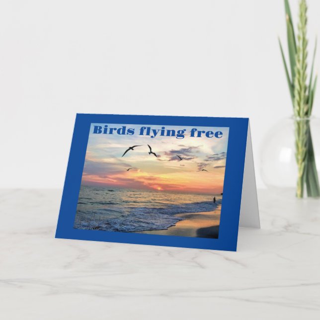 FLYING FREE CELEBRATING ANNIVERSARY HOLIDAY CARD (Front)