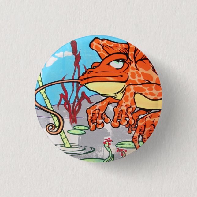 Flying Frog 3 Cm Round Badge (Front)