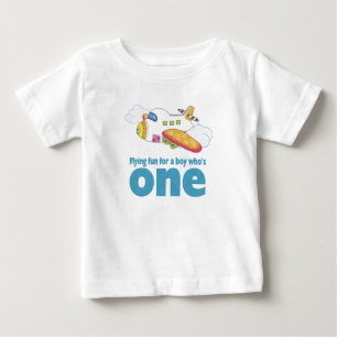 Flying Fun for a Boy Who's 1 Baby T-Shirt
