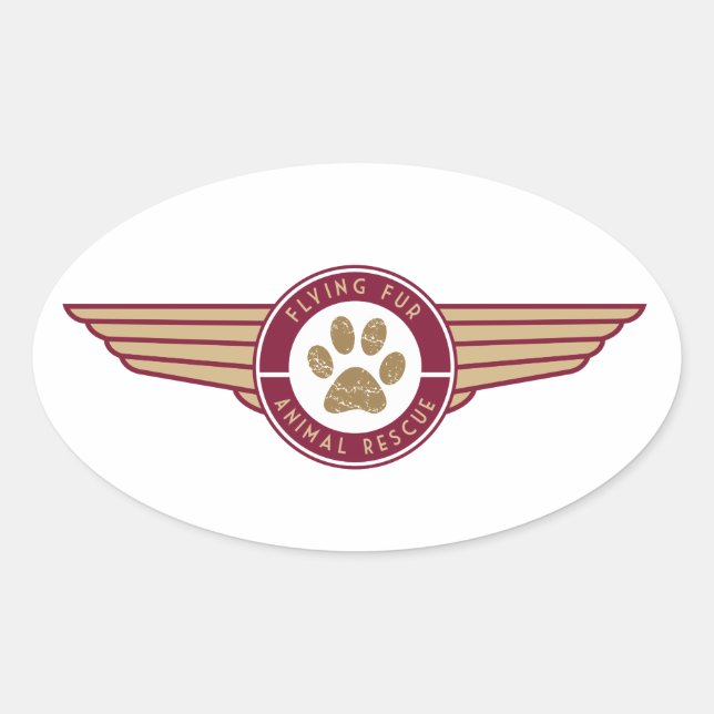 Flying Fur - Airline Logo sticker (Front)