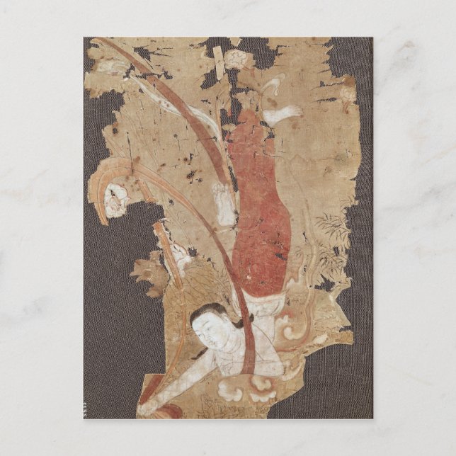 Flying genie or, Apsaras, from Dunhuang Postcard (Front)