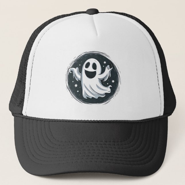 Flying Ghost Trucker Hat (Front)
