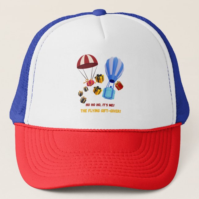 Flying gift-giver trucker hat (Front)