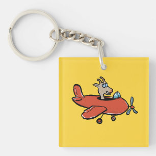 flying goat key ring
