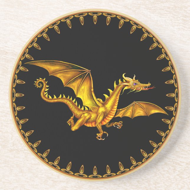 flying gold dragon coaster (Front)