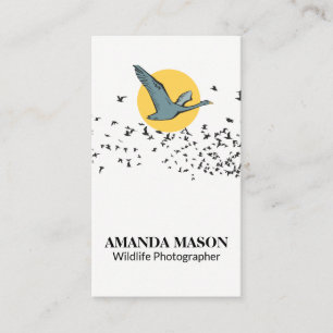 Flying Goose   Flock of Birds Business Card