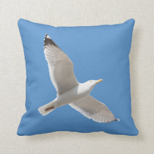 Flying gull cushion
