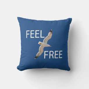 Flying gull cushion