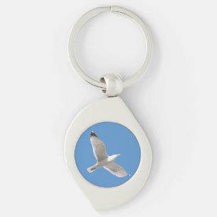 Flying gull key ring