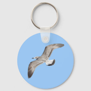 Flying gull key ring