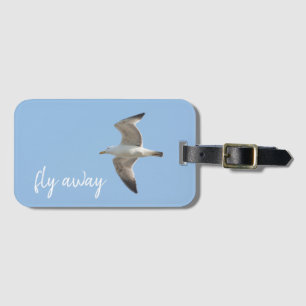 Flying gull luggage tag